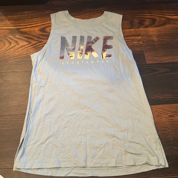 Nike Tops - Nike cotton tank in blue. Adult small.‎